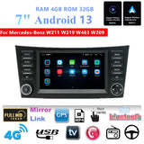 7'' Android 13 Support Carplay 4+32G Car Radio For Mercedes-Benz W211 W219 W463 – product image