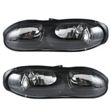 Black Headlight Pair for 1998-2002 Chevrolet Camaro 16525313 16525314