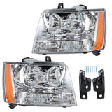 Left and Right Halogen Headlight Set for 2007-2014 Chevrolet Tahoe Suburban Avalanche GM2502263