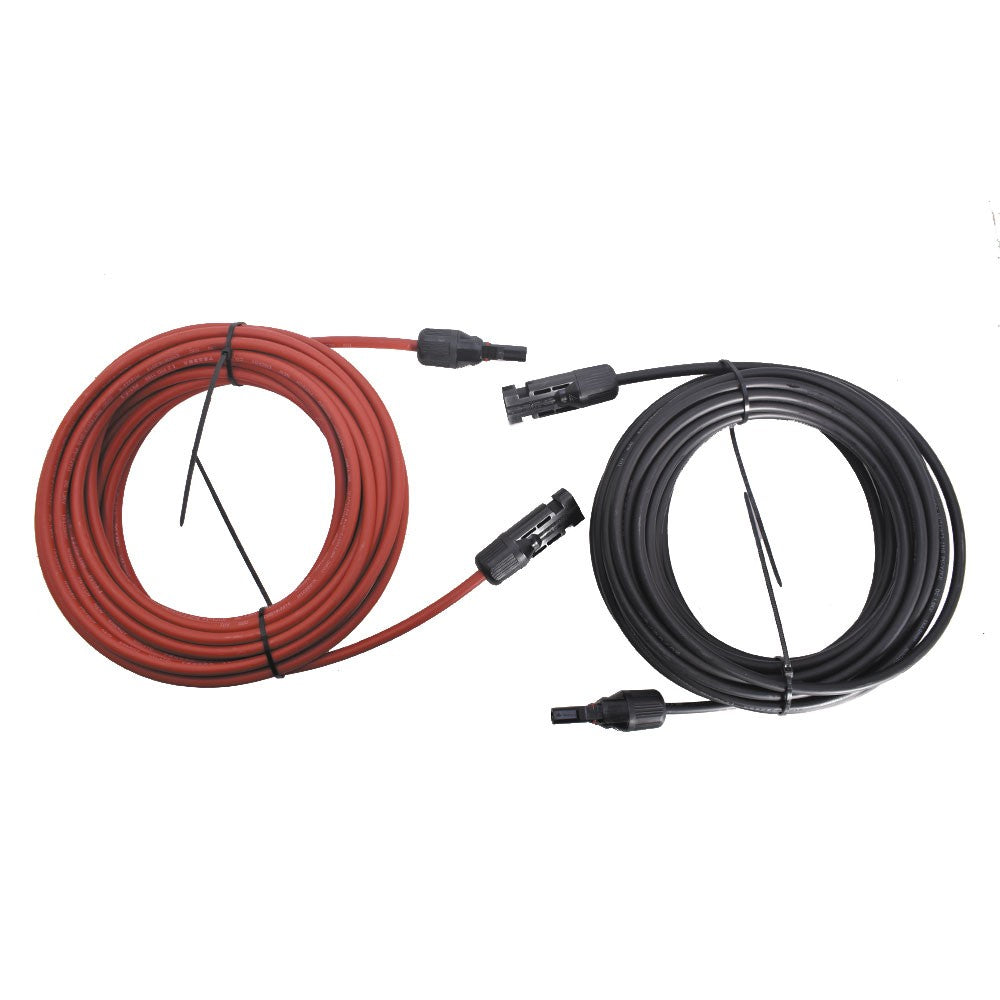 12 AWG 20 Ft Solar Panel Extension Cable Pair Black and Red