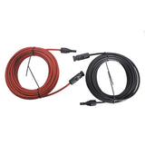 12 AWG 20 Ft Solar Panel Extension Cable Pair Black and Red