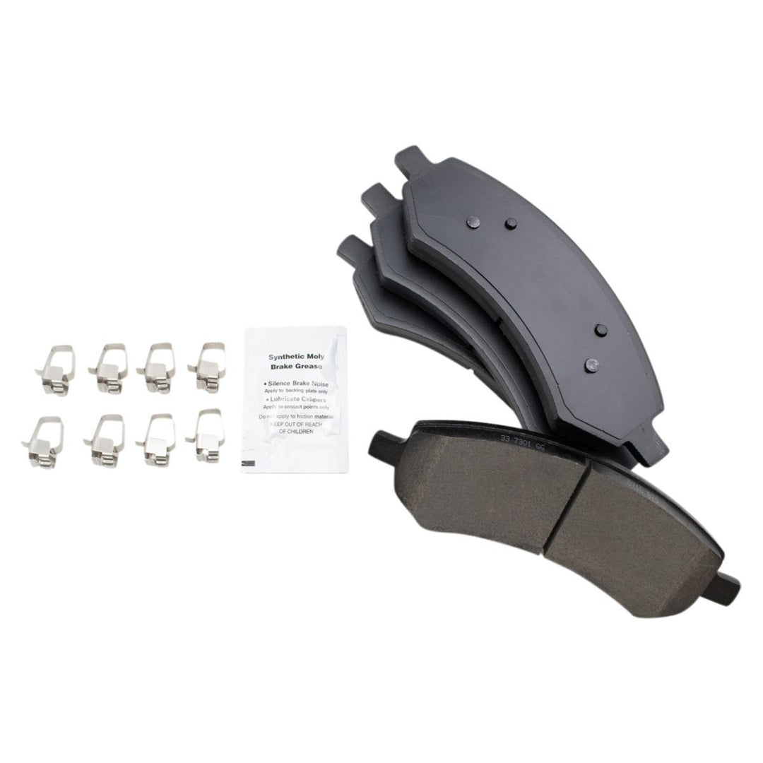Front Ceramic Brake Pad and Rotor Kit for 2012 Ram 1500 with 8 Lug Wheels