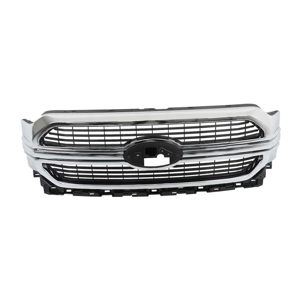 Silver and Black Mesh Front Upper Grille for 2021-2022 Ford F-150 ML3Z-8200-KA