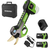 WORKPRO 12V Cordless Electric Pruning Shears with 2 Batteries