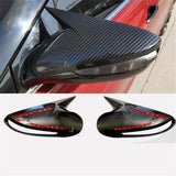 2PCS New Black Ox Horn Rear View Mirror Cover Trim For Hyundai Sonata 2011-2014 – product image