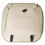 Beige PU Leather Front Seat Cushion Cover Universal