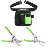 WORKPRO 2-Piece Pruning Shears Set with Tool Pouch