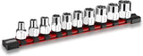 WORKPRO 10-Piece 3/8 in Drive SAE Socket Set with Rail