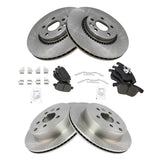 Front and Rear Ceramic Brake Pad and Rotor Kit for 2008-2012 Land Rover LR2