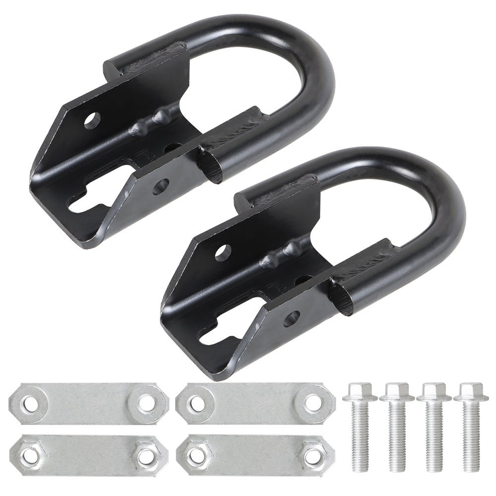 Front Tow Hook Pair with Hardware for 2009-2021 Ford F-150