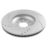 Rear Performance Drilled & Slotted Rotor & Ceramic Pad Kit for Audi S3, RS3, TTS & VW Golf R, Atlas
