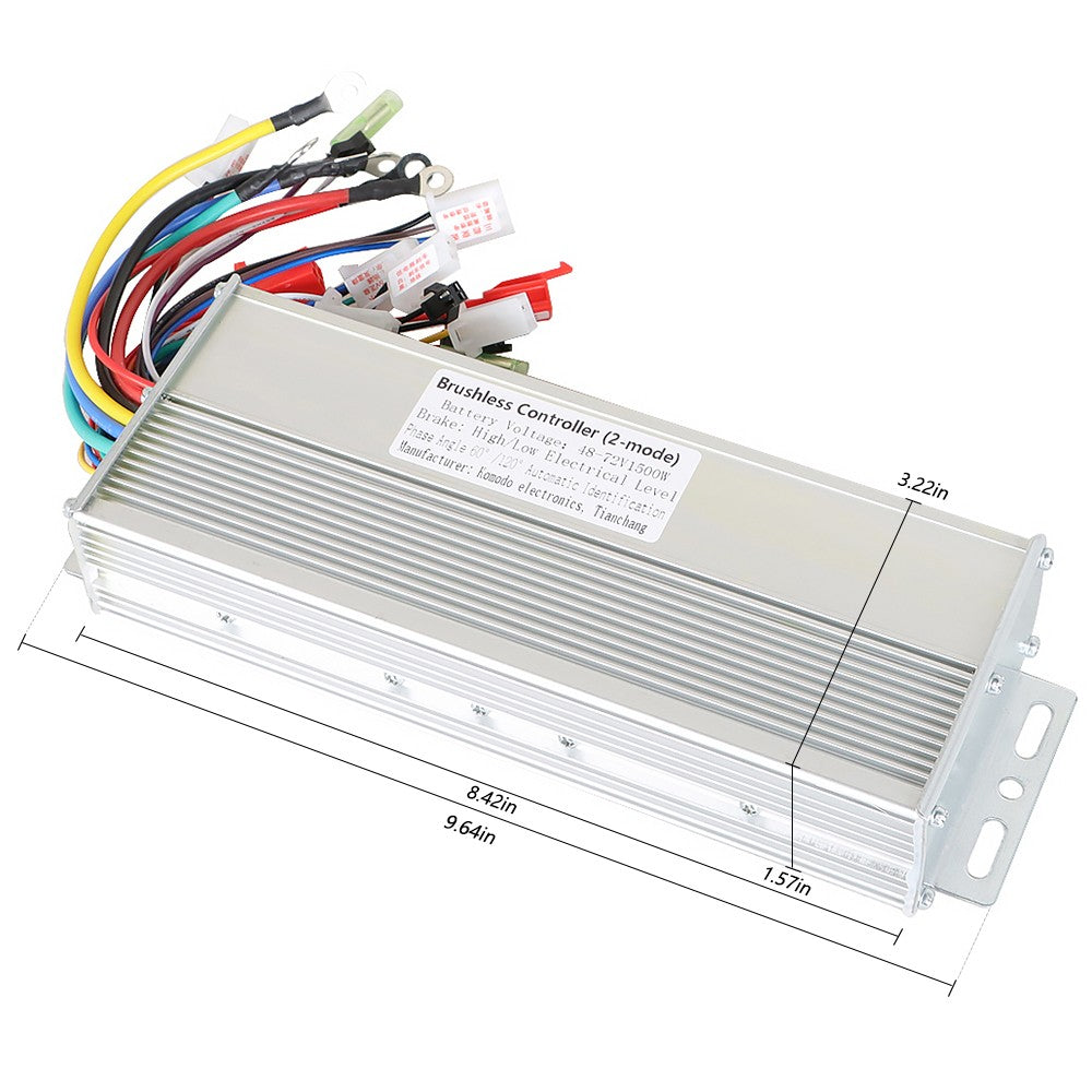 1500W Brushless Motor Speed Controller 48V 72V for Electric Bikes and Scooters