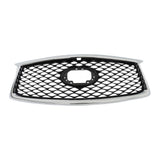 Chrome Black Front Upper Grille with Camera Hole for 2019-2023 Infiniti QX50 62310-5NA2A