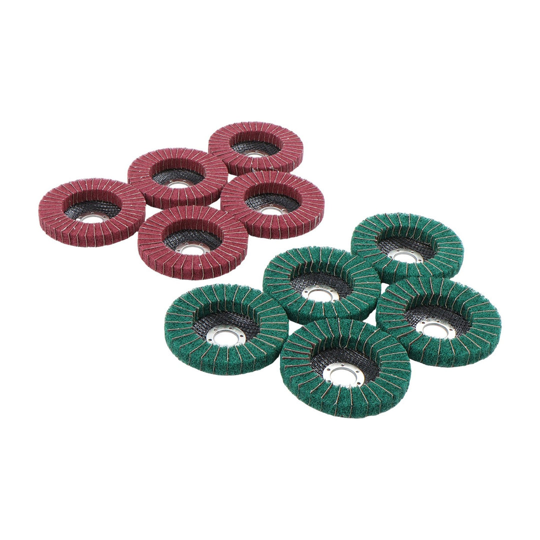 4-1/2 Inch Surface Conditioning Flap Discs 120 and 240 Grit 10 Pack for Angle Grinders