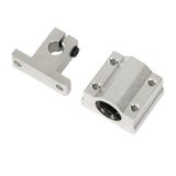 10 mm Linear Guide Rail Kit 500 mm with 2 Rods 4 Bearings 4 Supports for CNC