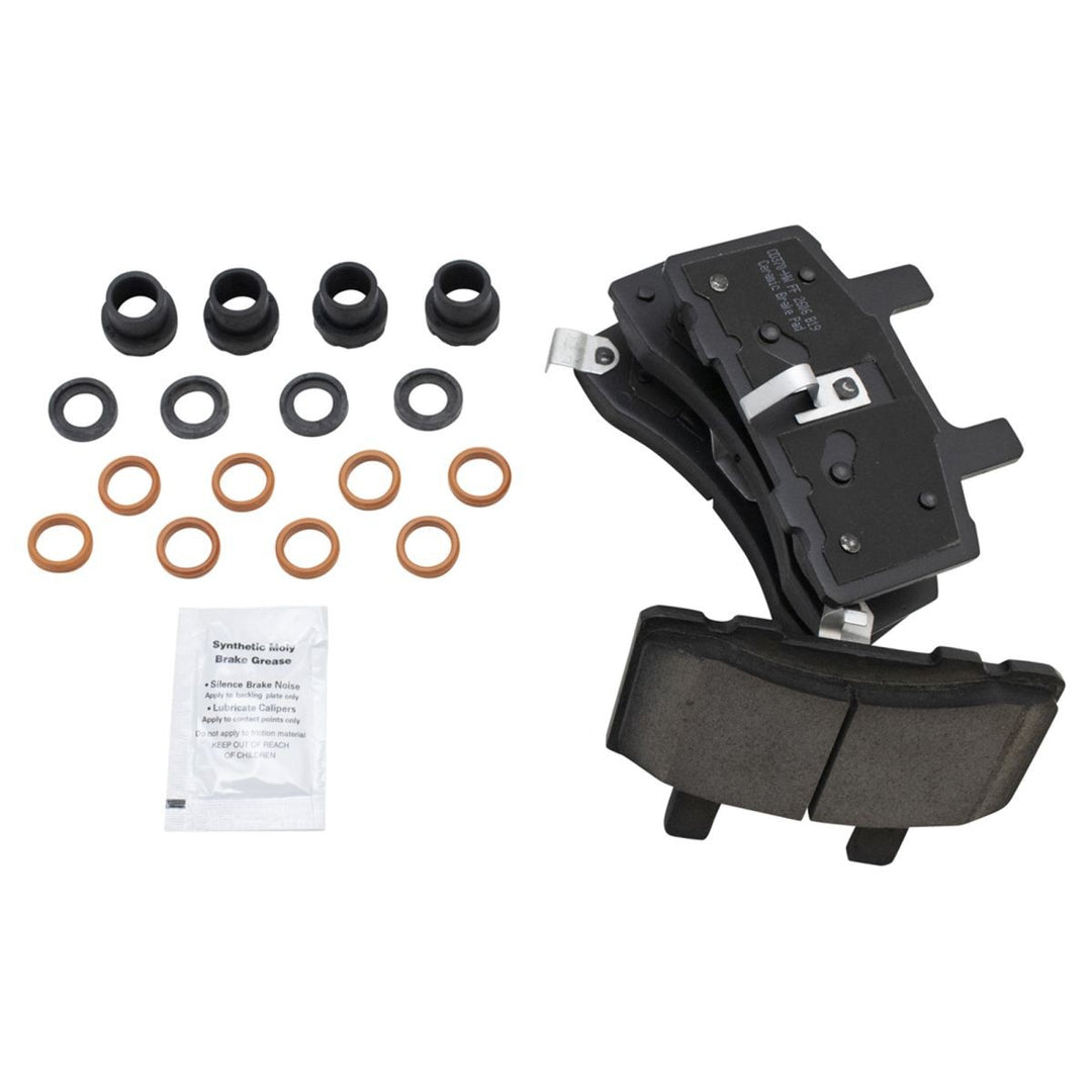 Front Ceramic Brake Pad & Rotor Kit with Fluid for 1994-1999 Dodge Ram 2500