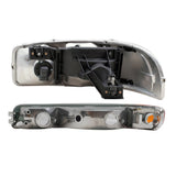 Headlights Set fits GMC Sierra Pickup Yukon & Yukon XL 4 Pc with Park Signal Lights 1224-0151C4 - product image