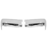 Chrome Steel Rear Bumper End Caps Pair for 2009-2014 Ford F-150