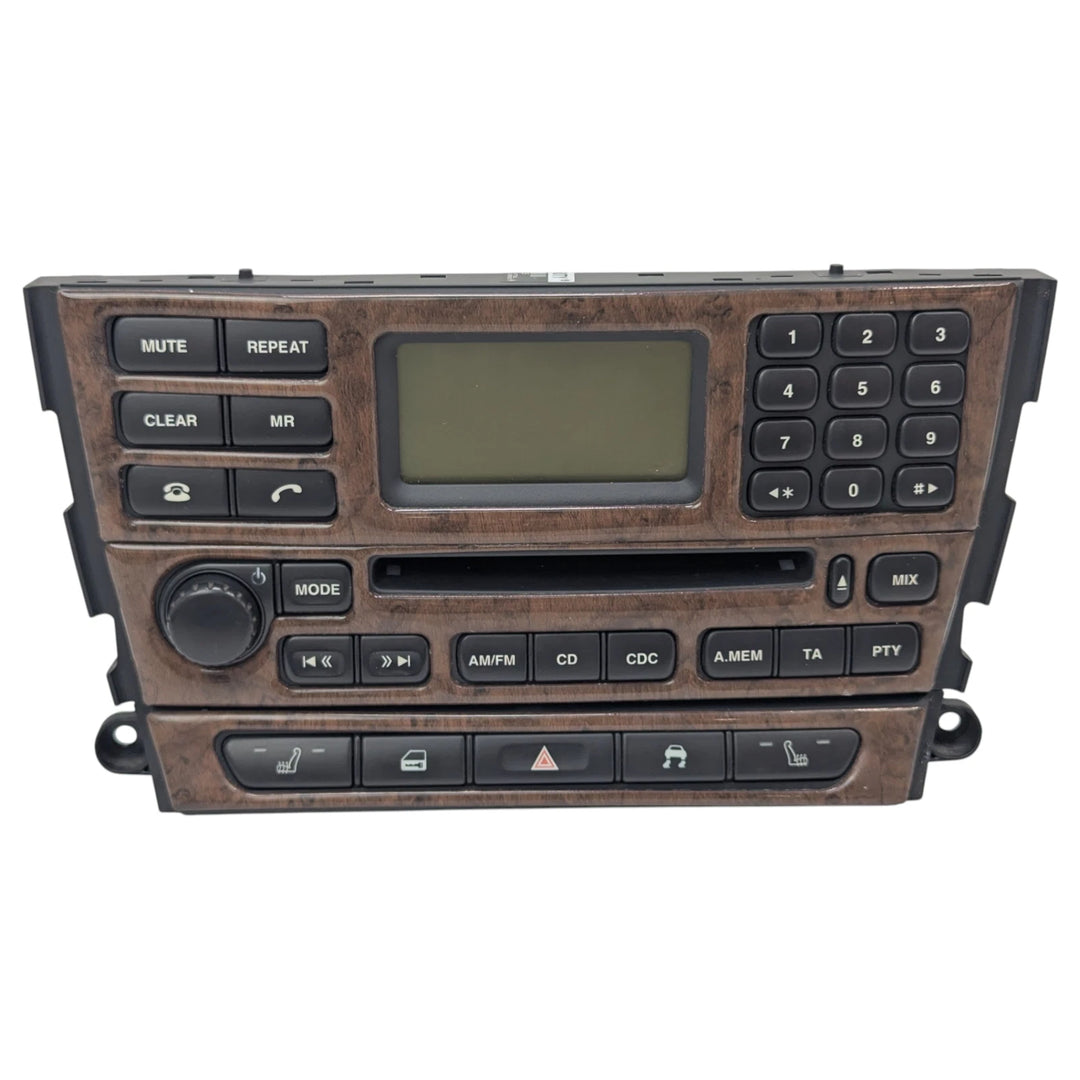 2003-2008 Jaguar S-Type Audio Receiver Radio CD Player W/ Hazard Seat Switch OEM 2R83-18B876-AF - product image