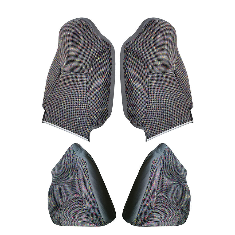Front Bottom and Back Cloth Seat Cover Set Mist Gray for 1998-2002 Dodge Ram 1500 2500 3500