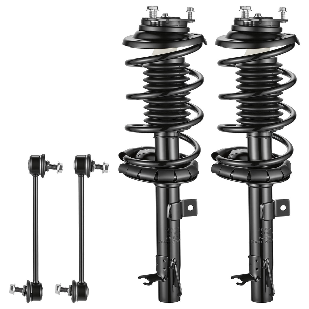 Front Complete Strut Assembly Pair with Sway Bar Links for 2008-2011 Ford Focus 2.0L 272257 272258