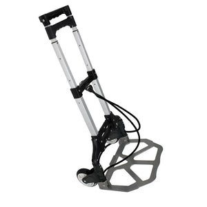 Black Aluminum Luggage Cart Folding Dolly Push Truck Hand Collapsible New