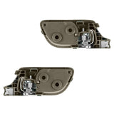 Front Interior Door Handle Pair, Taupe, for 2003-2007 Honda Accord Sedan