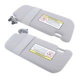 Sun Visor Pair with Mirror Gray for 2009-2013 Toyota Corolla