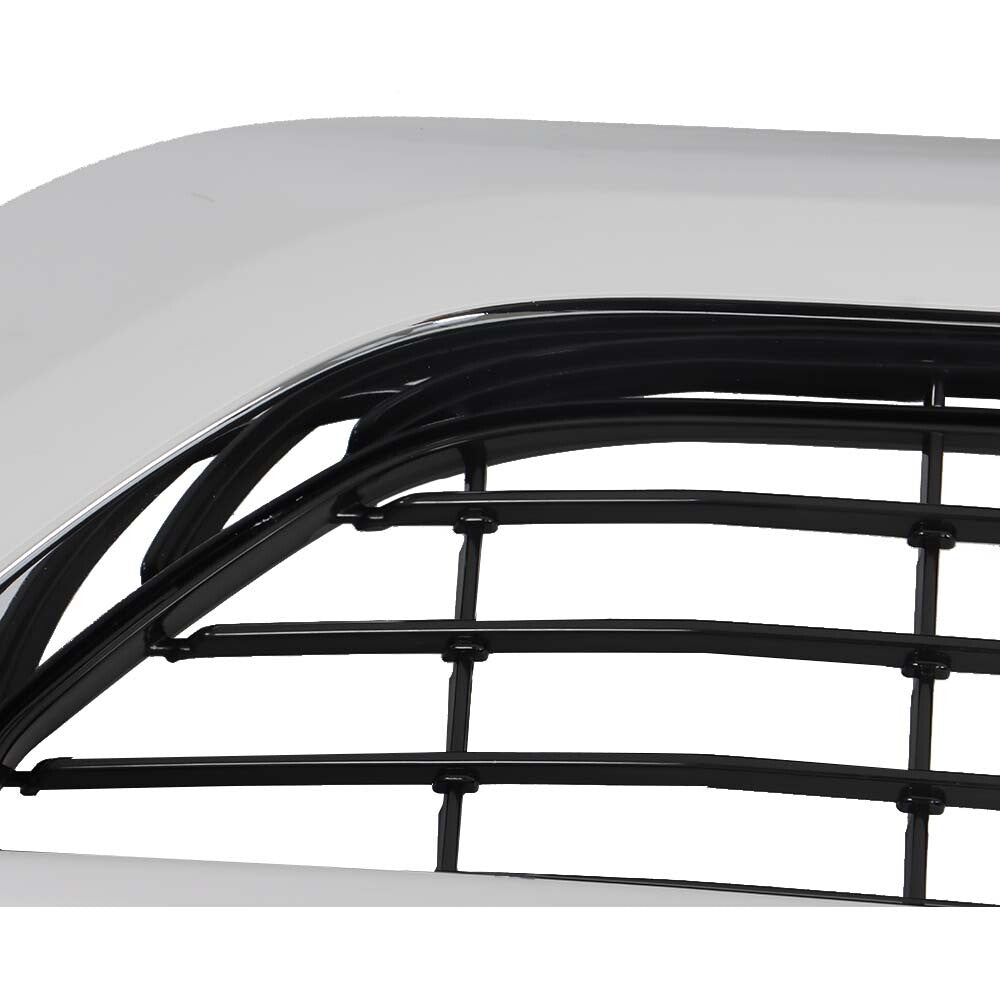 Silver and Black Mesh Front Upper Grille for 2021-2022 Ford F-150 ML3Z-8200-KA