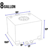 8 Gallon Aluminum Racing Fuel Cell with Level Sender