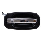 Outside Door Handle fits Cadillac GMC Chevy Pickup Passenger Rear Black & Chrome 1442-0016R - product image