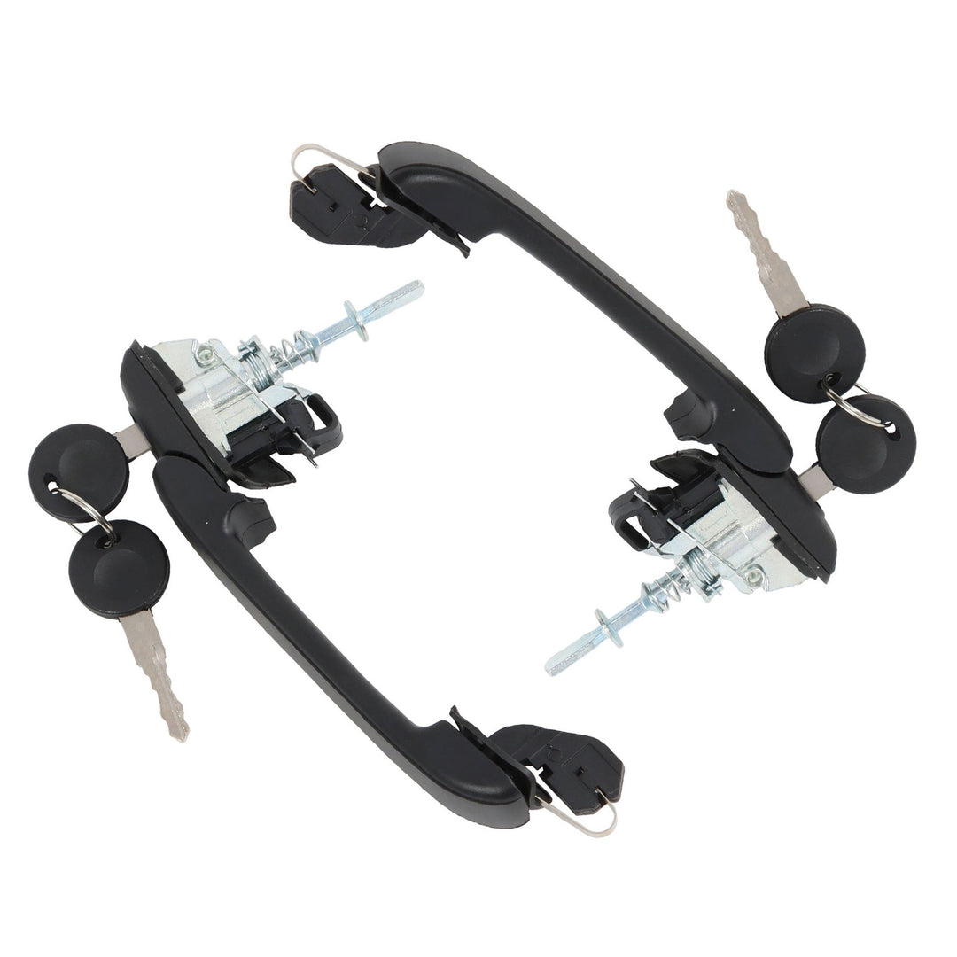 Front Left and Right Outside Door Handle Pair with Keys for 1993-1999 Volkswagen Jetta Golf Cabrio 1H0837207B