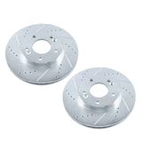 Front Drilled Brake Rotors and Ceramic Pads Kit for 2011-2016 Hyundai Elantra