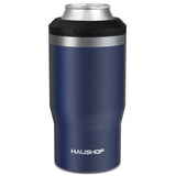 HAUSHOF 12 oz 4-in-1 Insulated Stainless Steel Can Cooler Navy Blue