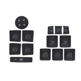 Window and Door Switch Button Cover Set 14 Piece for Mercedes-Benz C E GLK ML CLS