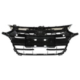 Polished Black Front Upper and Lower Grille for 2018-2019 Honda Accord