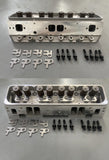 Complete Aluminum Cylinder Heads for Small Block Chevy 350, 190cc 64cc 2.02/1.60 Angle Plug