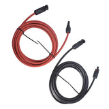 10 AWG Solar Panel Extension Cable Pair 15 Ft Red and Black