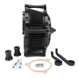 Black Air Cleaner Intake Kit for 2008-2017 Harley-Davidson Touring Road King / Street Glide / Electra Glide