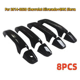 8PCS Black Car Door Handle Covers For Chevrolet Silverado+GMC Sierra 2014-2020 – product image