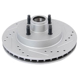 Front Performance Drilled & Slotted Brake Rotor Pair for 1987-1993 Ford Mustang 5.0L