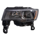 CAPA Headlight For 2017-2021 Grand Cherokee with Black Bezel Left 68266647AF 2221-0079L-CAPA - product image
