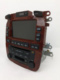 2004-2007 TOYOTA HIGHLANDER FRONT NAVIGATION RADIO WOOD AC CLIMATE SWITCH OEM 86120-48480 - product image