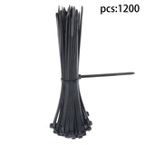 Black Nylon Cable Ties 8 Inch 1200 Pack 65 lb