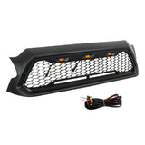 Matte Black Mesh Front Grille with LED Lights for 2012-2015 Toyota Tacoma