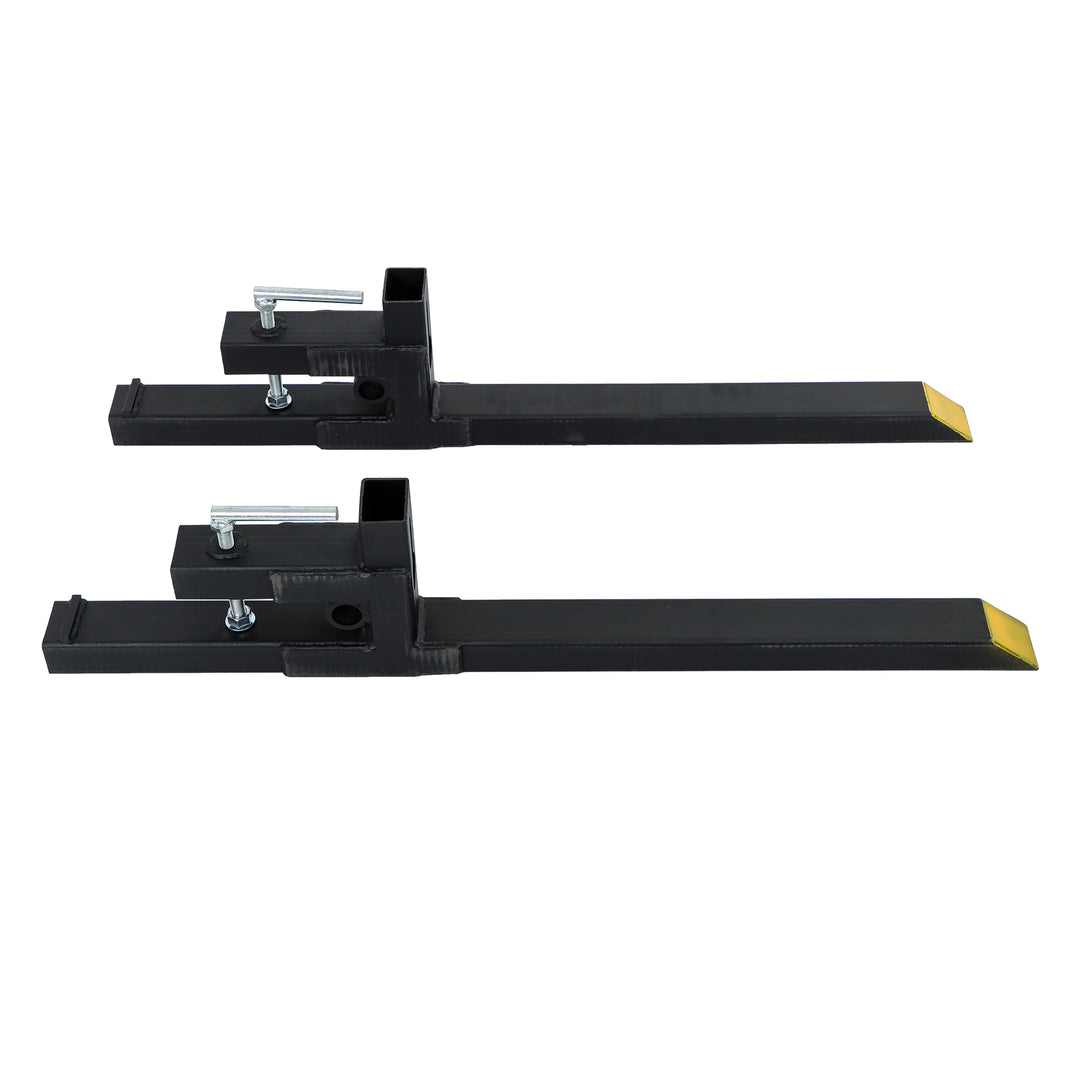 43 Inch Clamp-On Pallet Forks 2000 Lb for Tractor and Skid Steer Buckets