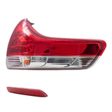 Passenger Tail Light Quarter Mounted & Rear Reflector for 11-14 Toyota Sienna 6222-0121RC2 - product image