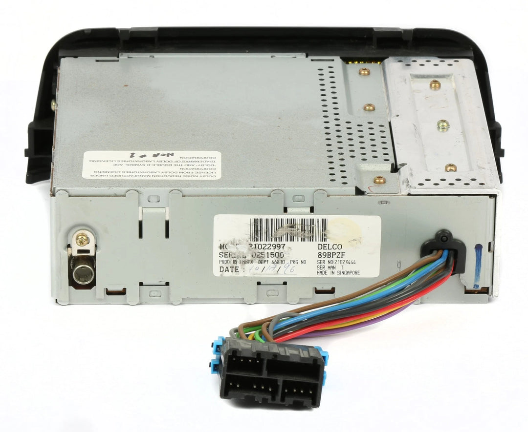 1996-99 Saturn S Series AM/FM Cassette Radio Receiver with Aux Pigtail 21022997 - product image