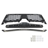 Front Upper Grille Set 3 Piece Black for 2014-2018 Subaru Forester 91121SG280