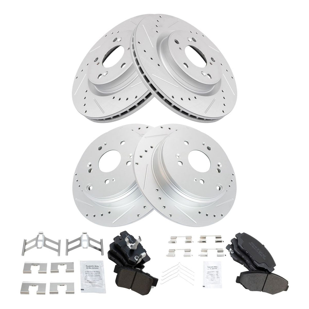 Front and Rear Brake Pad and Rotor Kit for 2012-2016 Honda CR-V FWD